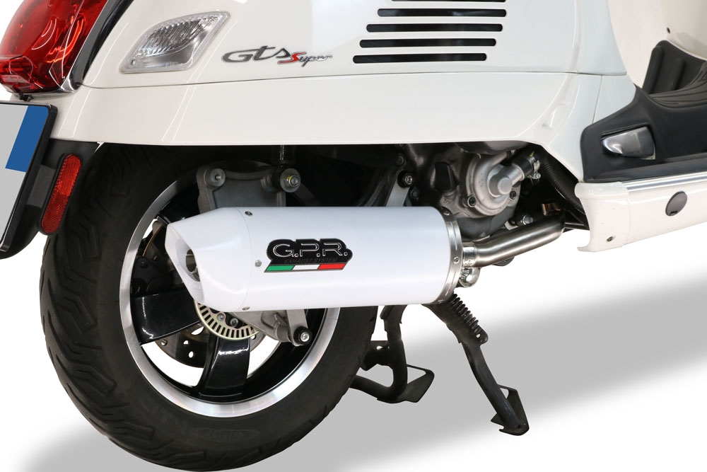 Exhaust compatible with Piaggio Vespa 125 Granturismo 2003-2007, Albus Ceramic, Racing full system exhaust, including removable db killer 