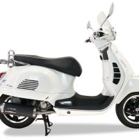 Exhaust system compatible with Piaggio Vespa Gts 250 I.E. 2005-2015, Evo4 Road, Homologated legal full system exhaust, including removable db killer and catalyst 