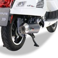 Exhaust system compatible with Piaggio Vespa Gts 250 I.E. 2005-2015, Evo4 Road, Homologated legal full system exhaust, including removable db killer and catalyst 