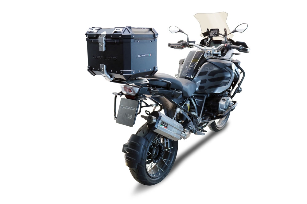 TOP CASE - BAULETTO GPR TECH COMPATABILE CON Bmw R 1250 Gs Adventure 2021/2024 e5 GPR TECH BAULETTO TOP CASE ALPI-TECH 35 LT. COLORE NERO CON PIASTRA SPECIFICA 
