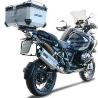 TOP CASE - BAULETTO GPR TECH COMPATABILE CON Bmw R 1250 Gs Adventure 2019/2020 e4 GPR TECH BAULETTO TOP CASE ALPI-TECH 55 LT COLORE ARGENTO CON PIASTRA SPECIFICA 