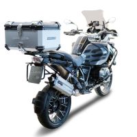 TOP CASE - BAULETTO GPR TECH COMPATABILE CON Bmw R 1250 Gs Adventure 2021/2024 e5 GPR TECH BAULETTO TOP CASE ALPI-TECH 55 LT COLORE ARGENTO CON PIASTRA SPECIFICA 