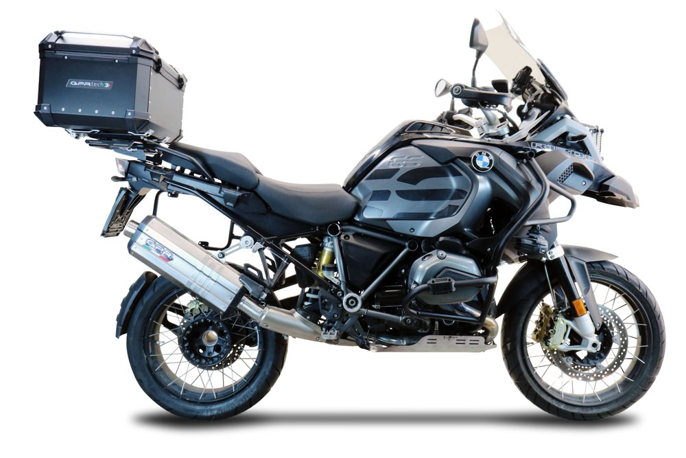 TOP CASE - BAULETTO GPR TECH COMPATABILE CON Bmw R 1250 Gs Adventure 2019/2020 e4 GPR TECH BAULETTO TOP CASE ALPI-TECH 55 LT COLORE NERO CON PIASTRA SPECIFICA 