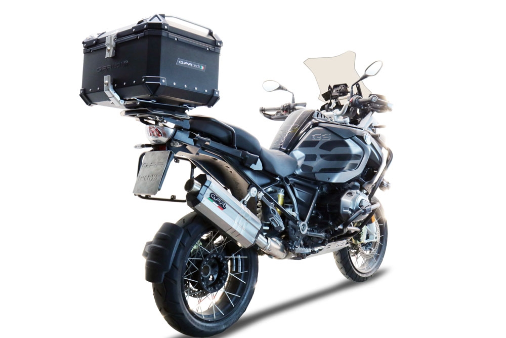 TOP CASE - BAULETTO GPR TECH COMPATABILE CON Bmw R 1250 Gs Adventure 2019/2020 e4 GPR TECH BAULETTO TOP CASE ALPI-TECH 55 LT COLORE NERO CON PIASTRA SPECIFICA 
