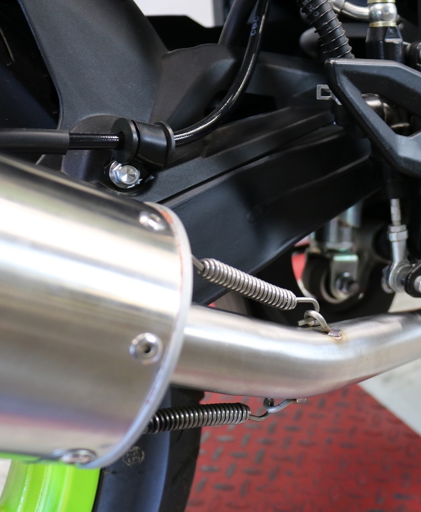 Exhaust system compatible with Keeway Rkf 125 2021-2023, Furore Evo4 Poppy, Homologated legal full system exhaust, including removable db killer and catalyst 
