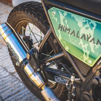 Scarico compatibile con Royal Enfield Himalayan 410 Diam.36mm 2017-2020, Deeptone Inox, Terminale di scarico racing, con raccordo, senza omologazione