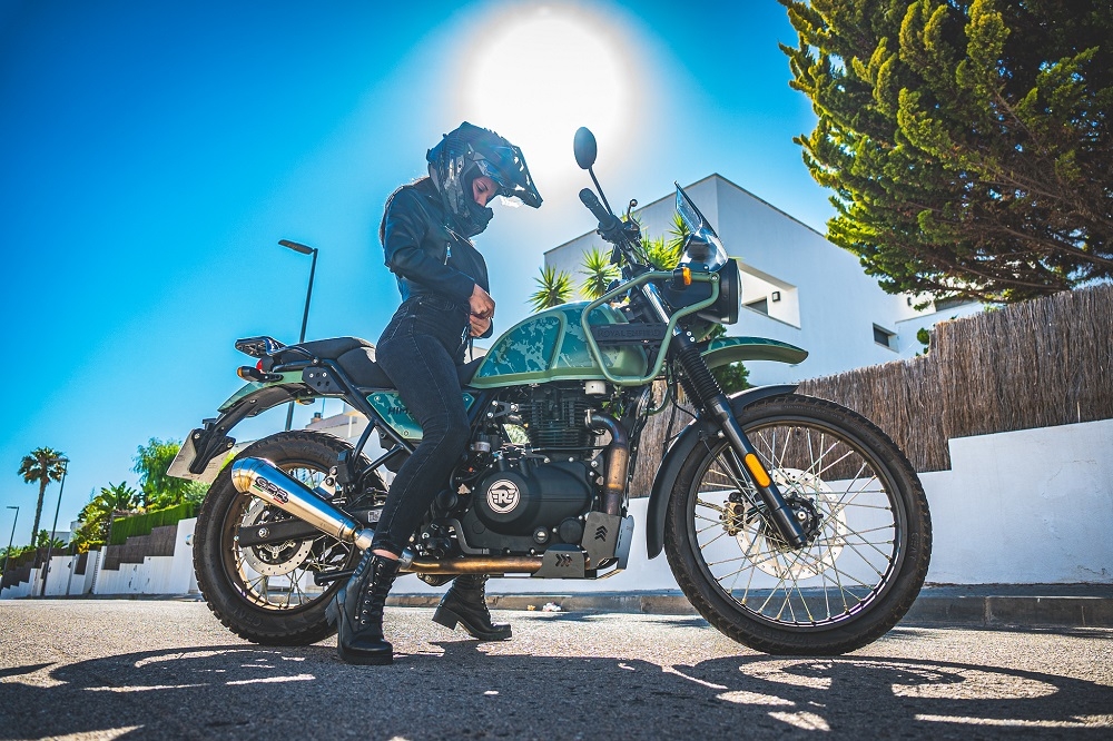 Scarico compatibile con Royal Enfield Himalayan 410 Diam.36mm 2017-2020, Powercone Evo, Terminale di scarico omologato,fornito con db killer estraibile,catalizzatore e collettore
