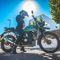 Scarico compatibile con Royal Enfield Himalayan 410 DIAM 42,5 2017-2020, Powercone Evo, Terminale di scarico omologato,fornito con db killer estraibile,catalizzatore e collettore