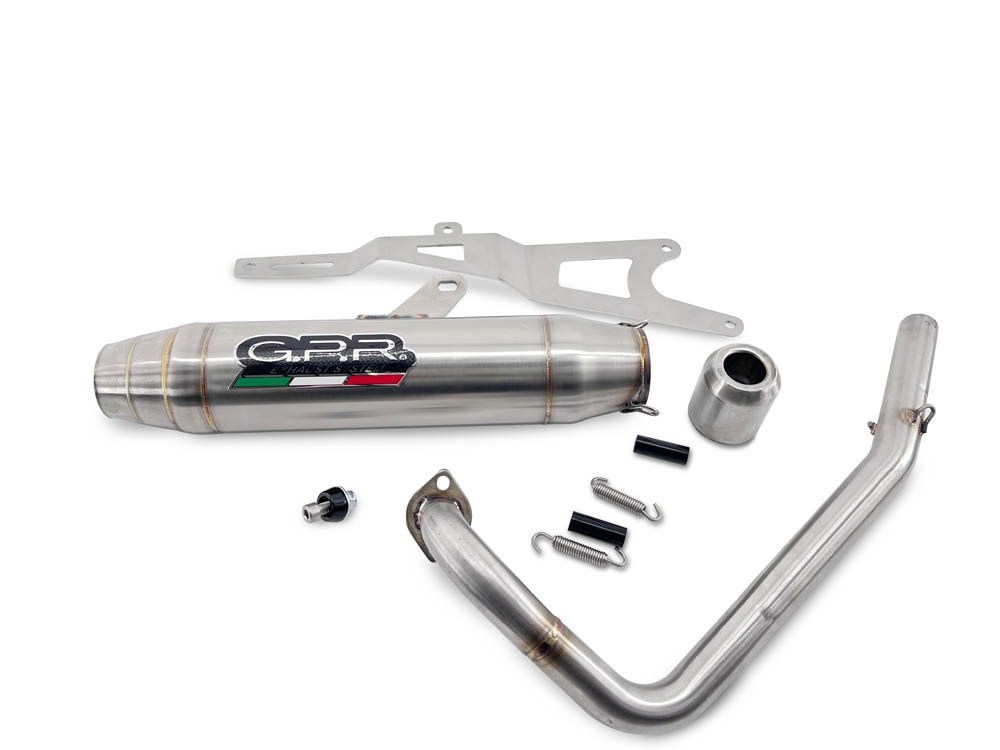 Scarico compatibile con Honda Ruckus NPS50 2003-2025, Deeptone Inox, Scarico completo racing,fornito con db killer estraibile e collettore, non legale per uso stradale