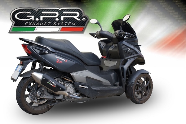 Scarico compatibile con Quadro 3 QUADRO 2014-2017, Power Bomb, Scarico omologato, silenziatore con db killer estraibile l'articolo si installa con collettore originale