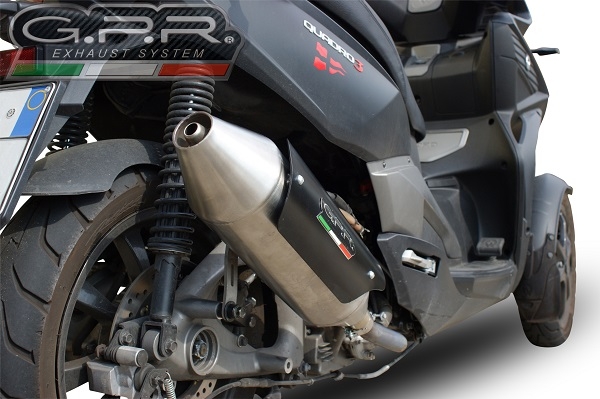 Scarico compatibile con Quadro 3 QUADRO 2014-2017, Power Bomb, Scarico omologato, silenziatore con db killer estraibile l'articolo si installa con collettore originale