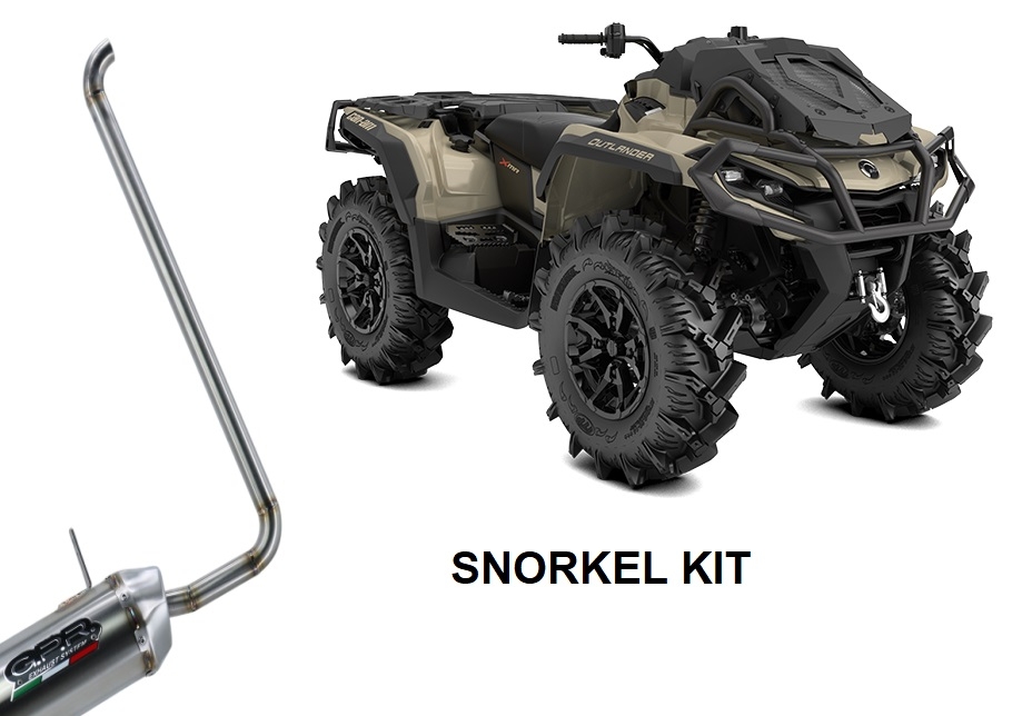 Scarico compatibile con Can Am Outlander 1000 MAX XMR XTP 2012-2023, Snorkel kit, Kit prolunga Snorkel per terminale Pentacross