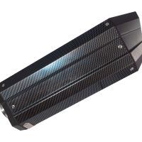 Exhaust compatible with Bmw R 1200 Gs -Adventure 2017-2018, Sonic Poppy, Homologated legal slip-on exhaust including removable db killer and link pipe 