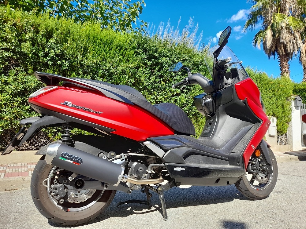 Scarico compatibile con Kymco Downtown 125 2021-2023, Evo4 Road, Scarico completo omologato,fornito con db killer estraibile,catalizzatore e collettore