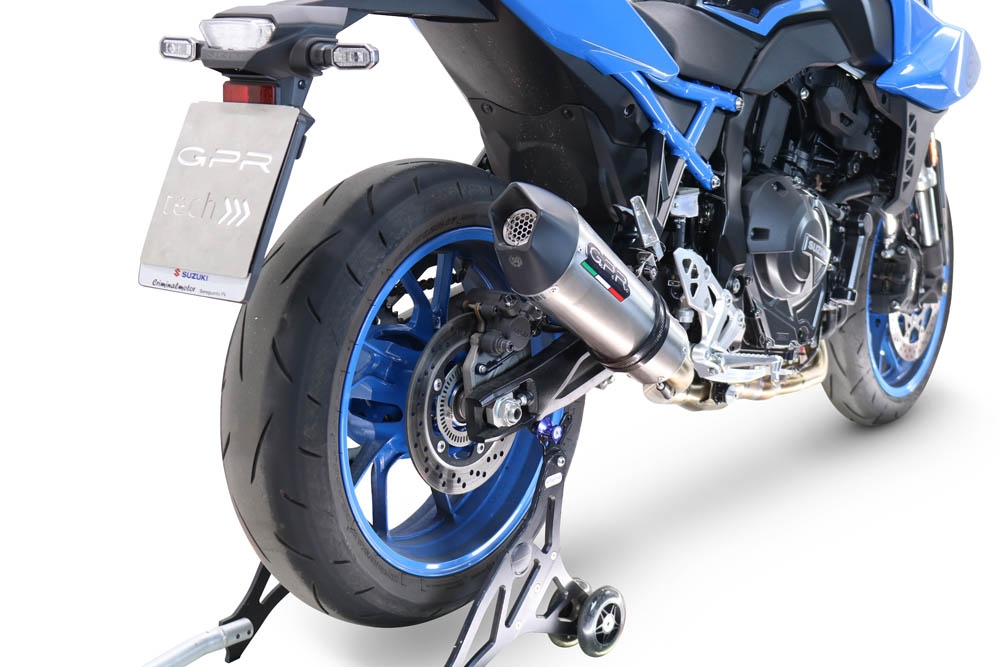Scarico compatibile con Suzuki Gsx-8S 2022-2024, GP Evo4 Titanium, Scarico completo omologato,fornito con db killer estraibile,catalizzatore e collettore