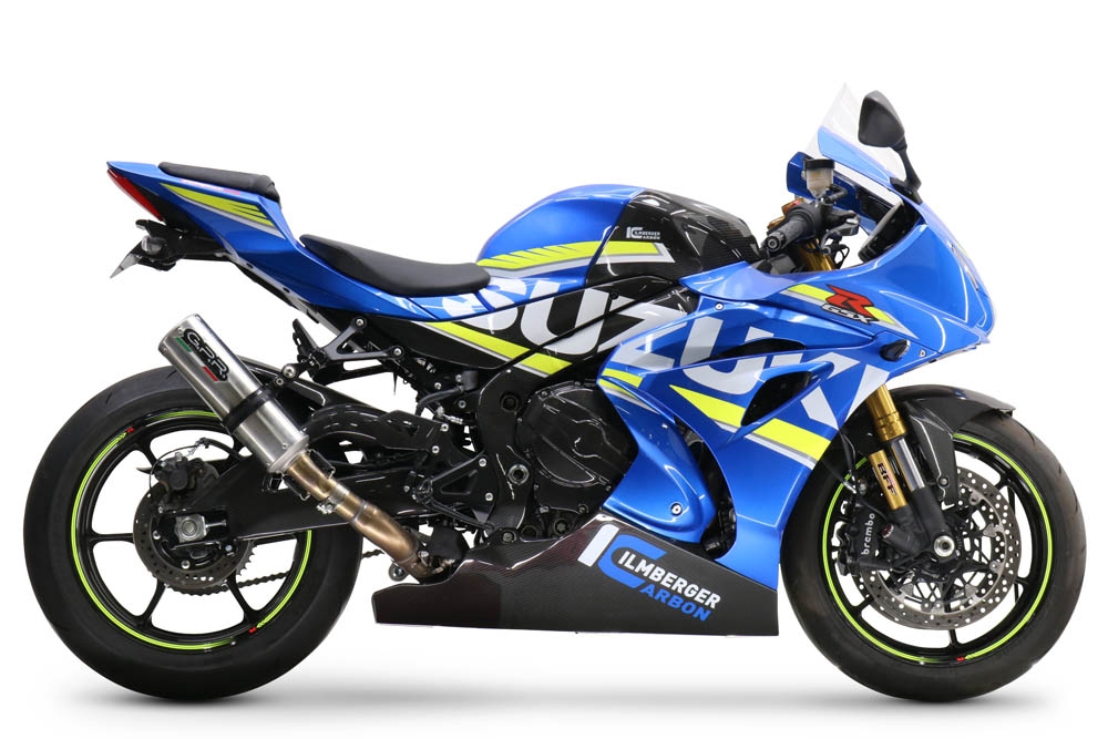Scarico compatibile con Suzuki Gsx-R 1000 - 1000 R 2021-2025, M3 Inox , Scarico omologato, silenziatore con db killer estraibile e raccordo specifico