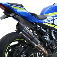 Exhaust system compatible with Suzuki Gsx-R 1000 / 1000 R 2017-2020, GP Evo4 Poppy, Homologated legal slip-on exhaust including removable db killer and link pipe 