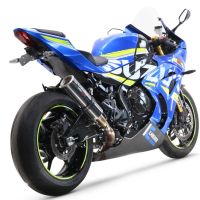 Exhaust system compatible with Suzuki Gsx-R 1000 / 1000 R 2021-2024, M3 Poppy , Homologated legal slip-on exhaust including removable db killer and link pipe 