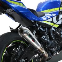 Exhaust system compatible with Suzuki Gsx-R 1000 / 1000 R 2021-2024, Powercone Evo, Homologated legal slip-on exhaust including removable db killer and link pipe 