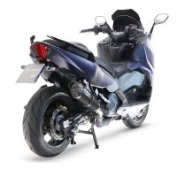 Scarico GPR compatibile con  Sym Maxsym TL 508 2021-2024, New Grand Prix Evo Black Titanium, Scarico omologato, silenziatore con db killer estraibile e raccordo specifico