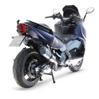 Scarico compatibile con Sym Maxsym TL 508 2021-2024, GP Evo4 Titanium, Scarico omologato, silenziatore con db killer estraibile e raccordo specifico