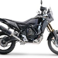 Exhaust compatible with Yamaha Tenere 700 2019-2020, Decatalizzatore + Paracoppa Titanio, Decat pipe more titanium skid plate 