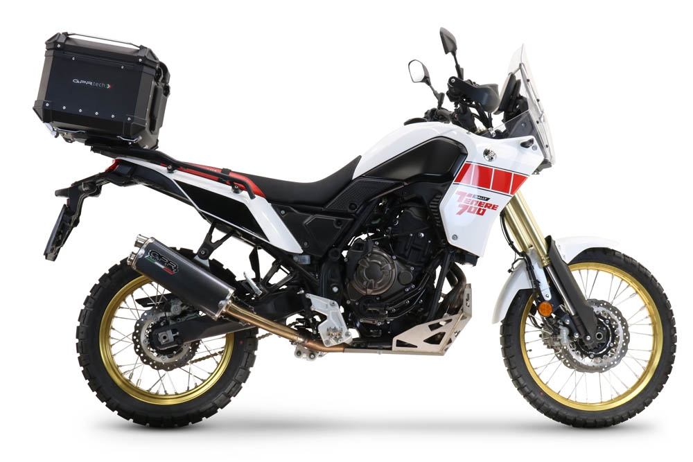 TOP CASE - BAULETTO GPR TECH COMPATABILE CON Yamaha Tenere 700 2021/2024 e5 GPR TECH BAULETTO TOP CASE ALPI-TECH 55 LT COLORE NERO CON PIASTRA SPECIFICA 