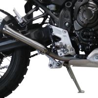 Exhaust system compatible with Yamaha Tenere 700 2019-2020, Dual Poppy, Homologated legal slip-on exhaust including removable db killer and link pipe 
