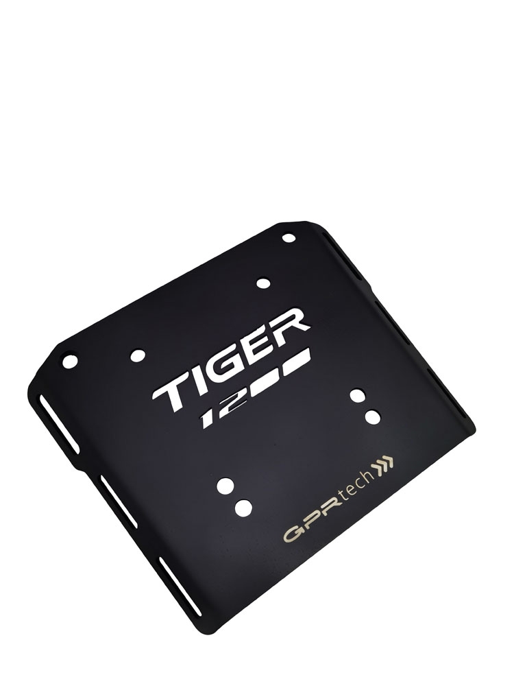 GPR TECH COMPATABILE CON Triumph Tiger 1200 explorer 2017/2021 e4 GPR TECH PIASTRA SPECIFICA IN TITANIO TOP CASE-ALPITECH 35/55 LT 
