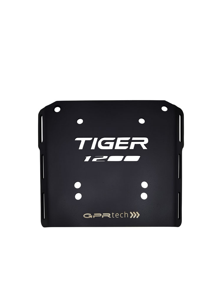 GPR TECH COMPATABILE CON Triumph Tiger 1200 explorer 2017/2021 e4 GPR TECH PIASTRA SPECIFICA IN TITANIO TOP CASE-ALPITECH 35/55 LT 