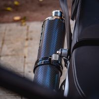Exhaust compatible with Triumph Tiger 900 2020-2023, Dual Poppy, Homologated legal slip-on exhaust including removable db killer and link pipe 