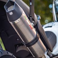 Scarico compatibile con Triumph Tiger 900 2020-2023, GP Evo4 Titanium, Scarico omologato, silenziatore con db killer estraibile e raccordo specifico