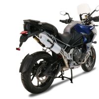 Scarico compatibile con Triumph Tiger 1200 Gt - Rally 2022-2024, Albus Evo4, Scarico omologato, silenziatore con db killer estraibile e raccordo specifico