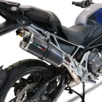 Scarico GPR compatibile con  Triumph Tiger 1200 Gt - Rally 2022-2024, Dual Poppy, Scarico omologato, silenziatore con db killer estraibile e raccordo specifico