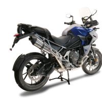 Scarico compatibile con Triumph Tiger 1200 Gt - Rally 2022-2024, GP Evo4 Titanium, Scarico omologato, silenziatore con db killer estraibile e raccordo specifico
