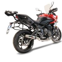 Scarico compatibile con Triumph Tiger Sport 660 2022-2024, Deeptone Inox, Scarico completo racing, fornito con db killer estraibile e collettore, non conforme per uso stradale