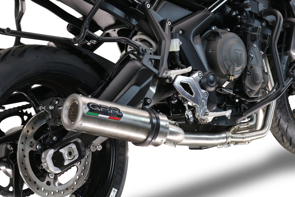 Exhaust compatible with Triumph Tiger Sport 660 2022-2024, M3 Inox , Racing full system exhaust, including removable db killer 