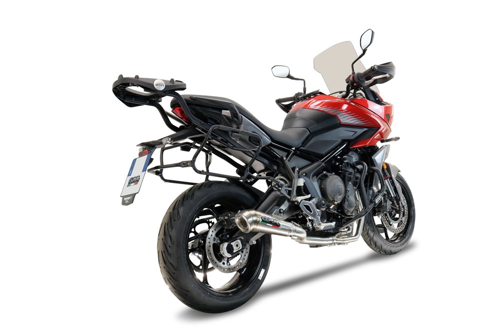 Scarico compatibile con Triumph Tiger Sport 660 2022-2024, Powercone Evo, Scarico completo racing, fornito con db killer estraibile e collettore, non conforme per uso stradale