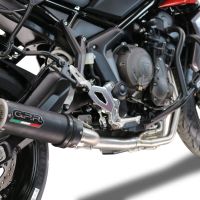 Exhaust compatible with Triumph Tiger Sport 660 2022-2024, M3 Black Titanium, Racing full system exhaust, including removable db killer 