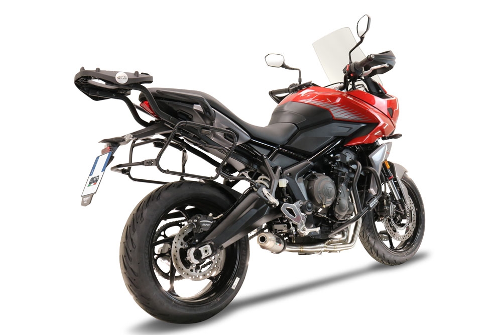 Scarico compatibile con Triumph Tiger Sport 660 2022-2024, Deeptone Inox, Scarico completo racing, fornito con db killer estraibile e collettore, non conforme per uso stradale