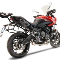 Scarico compatibile con Triumph Tiger Sport 660 2022-2024, Deeptone Inox, Scarico completo racing, fornito con db killer estraibile e collettore, non conforme per uso stradale