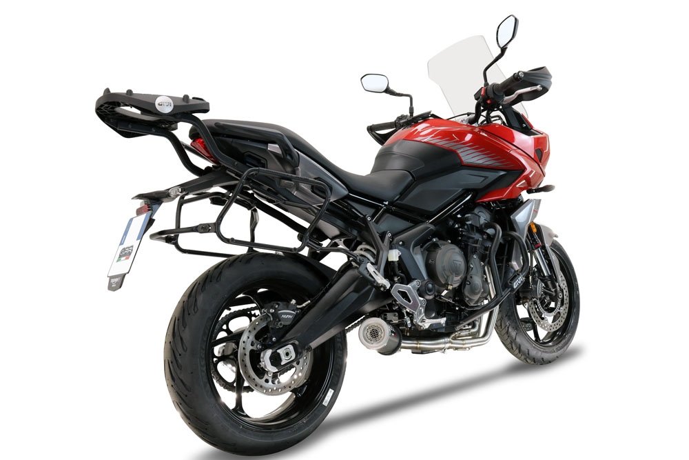 Scarico compatibile con Triumph Tiger Sport 660 2022-2024, M3 Black Titanium, Scarico completo racing, fornito con db killer estraibile e collettore, non conforme per uso stradale