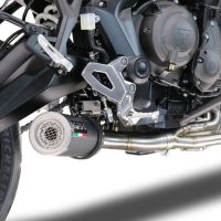 Scarico compatibile con Triumph Tiger Sport 660 2022-2024, M3 Black Titanium, Scarico completo racing, fornito con db killer estraibile e collettore, non conforme per uso stradale