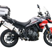 TOP CASE - BAULETTO GPR TECH COMPATABILE CON Triumph Tiger 850 Sport 2020/2024 e5 GPR TECH BAULETTO TOP CASE ALPI-TECH 35 LT. COLORE ARGENTO CON PIASTRA SPECIFICA 