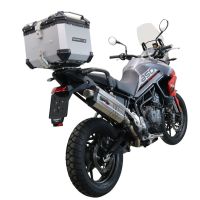TOP CASE - BAULETTO GPR TECH COMPATABILE CON Triumph Tiger 850 Sport 2020/2024 e5 GPR TECH BAULETTO TOP CASE ALPI-TECH 35 LT. COLORE ARGENTO CON PIASTRA SPECIFICA 