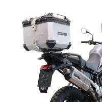 TOP CASE - BAULETTO GPR TECH COMPATABILE CON Triumph Tiger 850 Sport 2020/2024 e5 GPR TECH BAULETTO TOP CASE ALPI-TECH 35 LT. COLORE ARGENTO CON PIASTRA SPECIFICA 