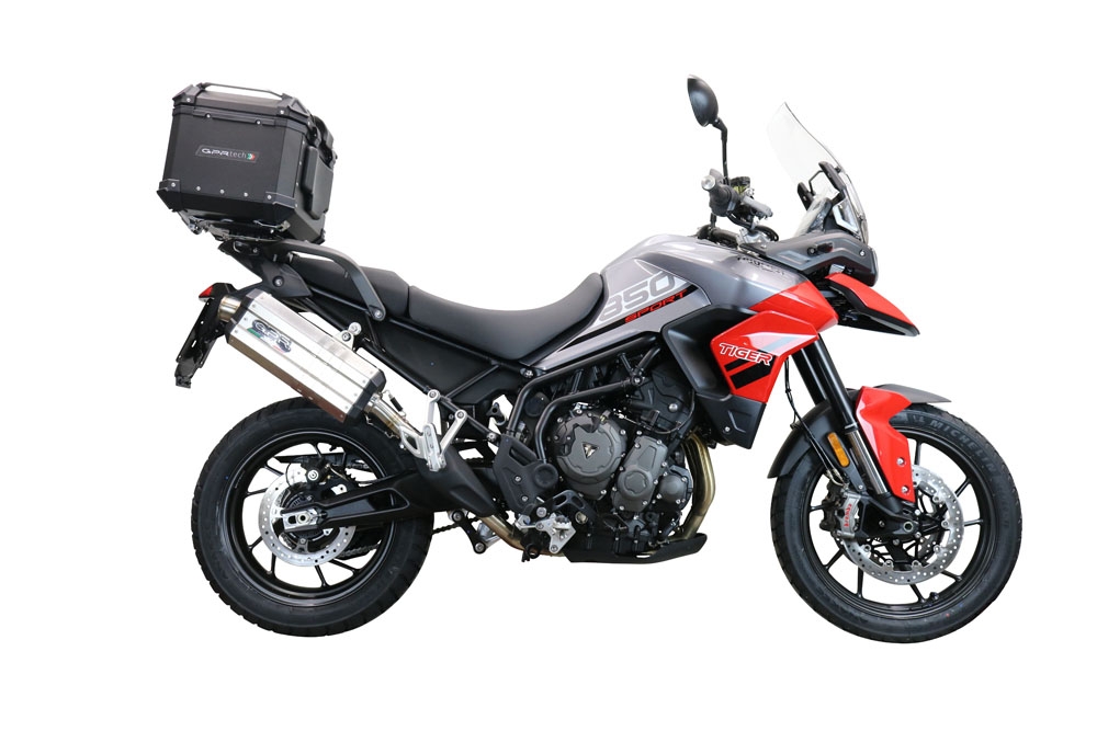 TOP CASE - BAULETTO GPR TECH COMPATABILE CON Triumph Tiger 850 Sport 2020/2024 e5 GPR TECH BAULETTO TOP CASE ALPI-TECH 35 LT. COLORE NERO CON PIASTRA SPECIFICA 