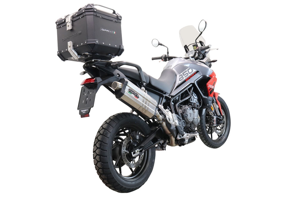 TOP CASE - BAULETTO GPR TECH COMPATABILE CON Triumph Tiger 850 Sport 2020/2024 e5 GPR TECH BAULETTO TOP CASE ALPI-TECH 35 LT. COLORE NERO CON PIASTRA SPECIFICA 