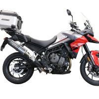 TOP CASE - BAULETTO GPR TECH COMPATABILE CON Triumph Tiger 850 Sport 2020/2024 e5 GPR TECH BAULETTO TOP CASE ALPI-TECH 45 LT. COLORE ARGENTO CON PIASTRA SPECIFICA 
