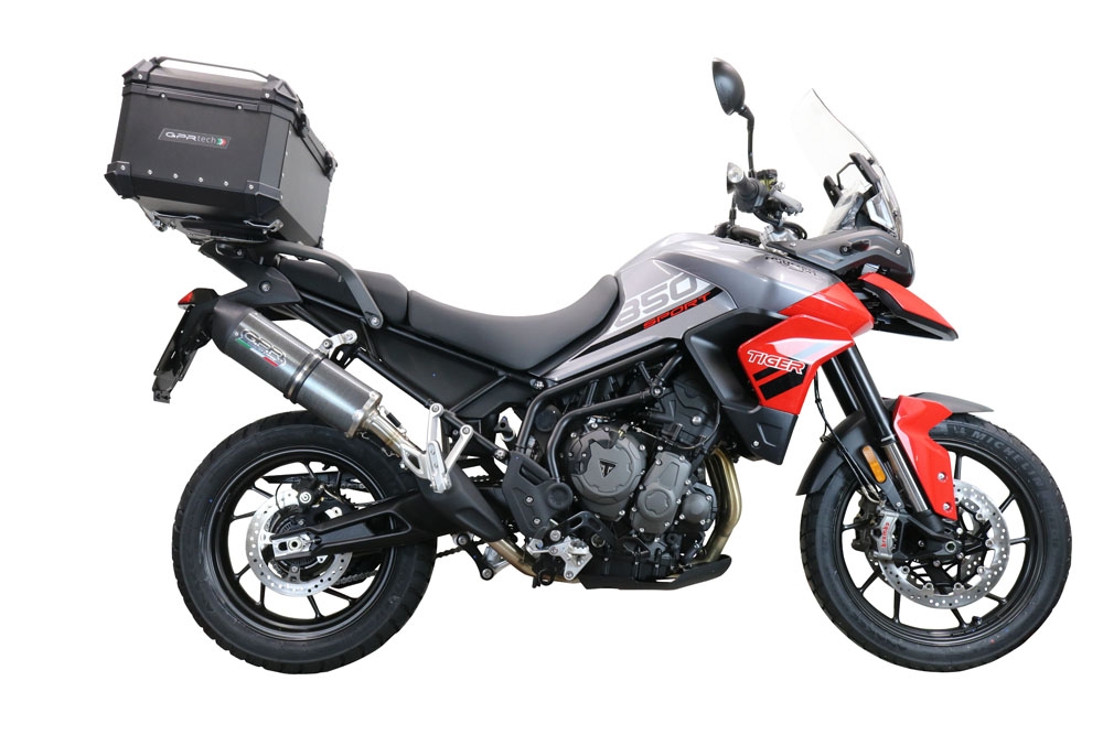 TOP CASE - BAULETTO GPR TECH COMPATABILE CON Triumph Tiger 850 Sport 2020/2024 e5 GPR TECH BAULETTO TOP CASE ALPI-TECH 55 LT COLORE NERO CON PIASTRA SPECIFICA 